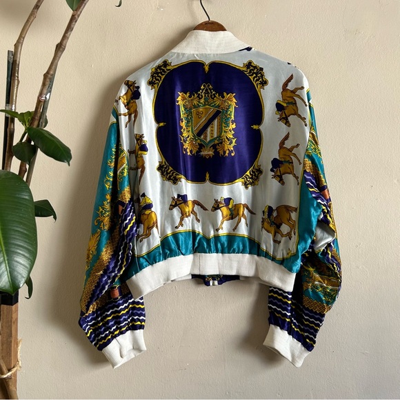 Vintage Equestrian Satin Bomber - Picture 3 of 11